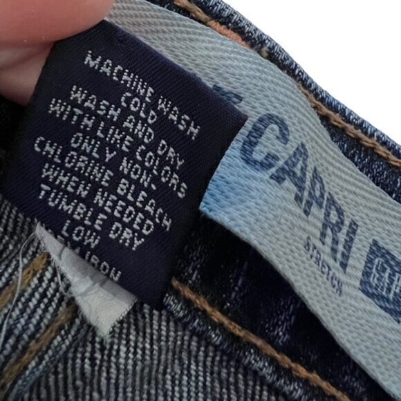 Gap Bootcut Capri Women's Size 10 Med Wash Blue Denim Jeans Low Rise 33/29 - Picture 7 of 9